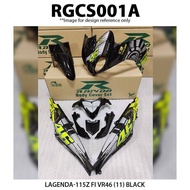 Cover Set Rapido Lagenda 115Z Fi VR46 (11) BLACK Coverset Hitam Lagenda 115 fi / Motor Accessories