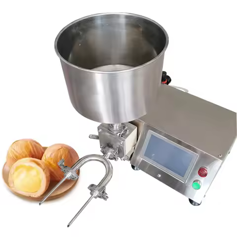 350W Automatic Donut Bread Cake Jam Cheese Cream Filling Injection Machine for Puff Churros