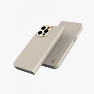 Overture iPhone 14 Pro Vegan 環保皮革磁吸可拆式卡夾型皮套 (支援 Magsafe) 寧靜灰 99MO138013