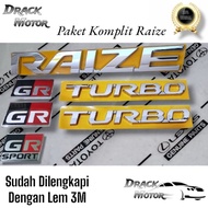 RAIZE TURBO GR WRITING EMBLEM ORIGINAL TOYOTA GR SPORT/ Original RAIZE Emblem/ TOYOTA RAIZE Turbo/ G