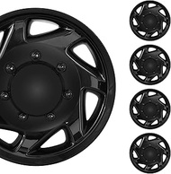 F8UZ-1130-AA Hubcaps Wheel Covers 4pcs Black Snap-on Direct Replacement for 1998-2023 Ford Econoline