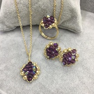 AUTHENTIC US 10K GOLD SWAROVSKI  JEWELLERY SET