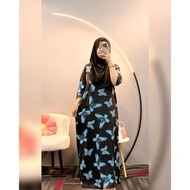 (TEAM VITRI SHOP) 02 NEW DESIGN DRESS LABUH BERPOKET COTTON mix POLYSTER,BAJU TIDUR,KAFTAN TIDUR,DRE