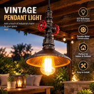 loft vintage retro lamps water pipe lights funnel iron bar restaurant industry wind cafe aisle stair