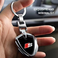 Car Styling 3D Metal Key Rings Car Logo Fashion Keychain For Audi S3 S5 S1 S4 S2 S6 RS3 RS4 RS5 RS6 