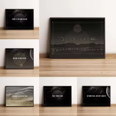 Dune Quotes Poster Canvas Printing Dune Movie Wall Art Decor Fantasy Dune Film Wall Decoration Dune