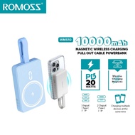 Romoss WMS10 10000mAh 15W Wireless Powerbank with Built in Cable Type C Power Bank 20W