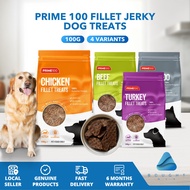 Prime 100 Fillet Jerky Dog Treats 100g - Chicken | Kangaroo | Beef | Turkey | One Meat Protein Treat
