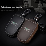 Car Remote Key Case Cover Keychain PU Leather Protector Key Bag For Aston Martin DB S 11 X 9 Interio