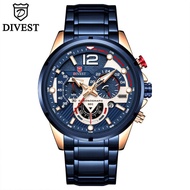 IMPORT DIVEST Jam Tangan Bisnis Pria, Arloji Quartz Display Tanggal Ch