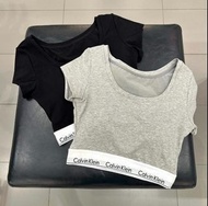 Calvin Klein 全新CK正品早春新款CK摩登引力帶U領漫畫胸內衣短袖