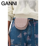 [Double 12 Carnival] Ganni Ladies New Style Lavender Saddle Bag Shoulder Bag Crossbody Bag A4606428