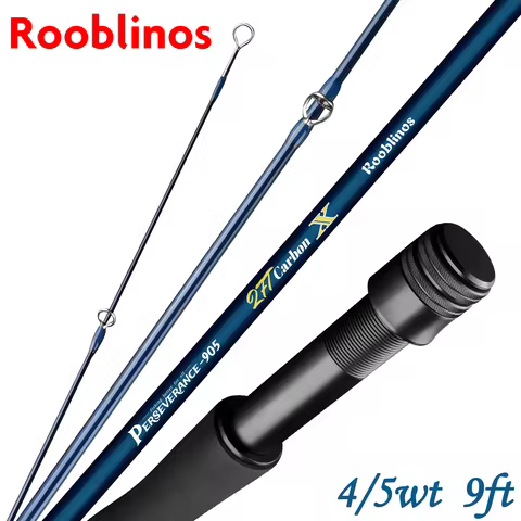 ROOBLINOS Fly Fishing Rod 4/5wt，9ft（2.7m）Ultra Lite，Carbon Rod，Freshwater Fly Rods，JIT，2026 New Fish