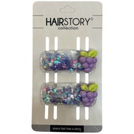 HAIRSTORY Shaker Fruit Charm Snap Clip ( 24-F1)