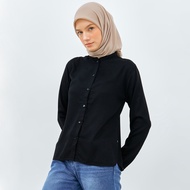 KEMEJA Flamoush Imogen Black Women's Casual Shirt