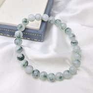 溫潤 稀有飄花 手串 手珠 珠串 | 天然緬甸玉A貨翡翠
