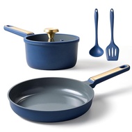 CAROTE Non-Stick Ceramic Cookware Set for Easy Cooking - PFAS Free, Ideal for Singles, Stylish and E
