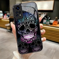 Sugar Skull Day Of The Dead Gothic design Tempered Glass Phone Case Cover For POCO F3 F4 F5 M5 M6 4G
