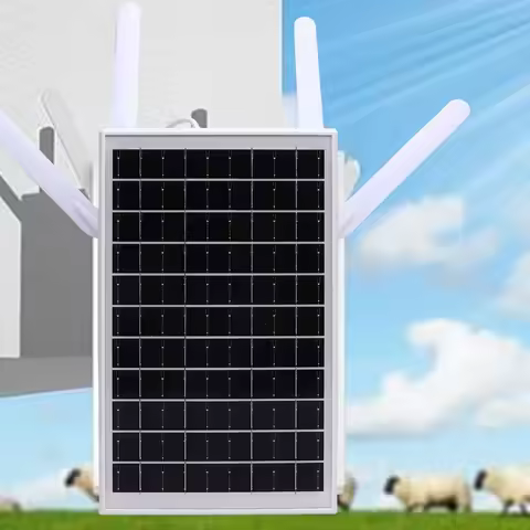 12W Solar Powered 4G LTE Modem Router 300Mbps Solar WiFi 6 Extender with SIM Card Slot 18000 MAh Bat