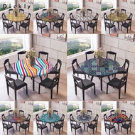 [Dickly] Polyester Tablecloths - 43inch or 59inch Round  Fitted Table Cloth Cover
