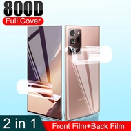 For Samsung Galaxy S22 Ultra S21 S20 S10 S9 S8 Plus Note 20 Ultra S20 FE Note 10 Lite Note 9 8 Front+Back Soft Film Full Cover Screen Protector