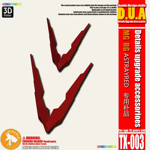 ANUBIS TX-003 MG RG Astray Red Frame Antenna 3D Printing Parts for Modelling Hobby Upgrade Details A