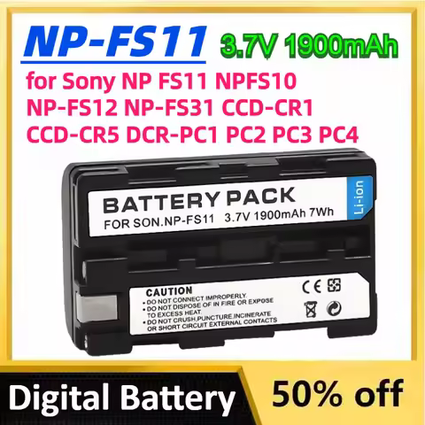 For Sony NP-FS11 Digital Battery 3.7V 1900mAh for Sony NP FS11 NPFS10 NP-FS12 NP-FS31 CCD-CR1 CCD-CR