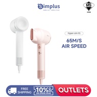 【Simplus Pink】Simplus Ionic Hair Dryer Fast Dry 1400W Compact Lightweight Travel Size Gentle Care