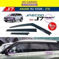 JAECOO J7 / J7 PHEV Injection Upgrade Door Window Visor (6pcs/set) Air Press Vent Deflectors WITH 3M