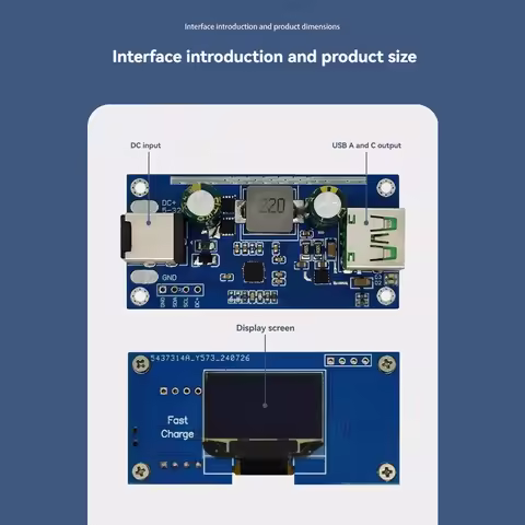 New!Mini Full Protocol Fast Charging Module SW3518 100W Supports Step-Down Function PD QC Fast Charg