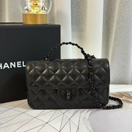 CHANEL 25C漆皮手柄Handle Mini CF - So black