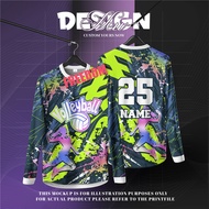 Full Sublimation Volleyball Team Jersey Long Sleeve Free Custom Name Number Adult Kids Unisex
