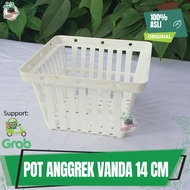 Pot Bunga Tanaman Hias Pot Gantung Bunga Anggrek Pot Vanda Kotak 14 cm Pot Bunga Anggrek Gantung Pot