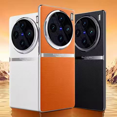 Luxury PU Leather Camera Protection Phone Case For VIVO X100 Pro X100 VIVO X90 Pro Plus X90S X90 Har