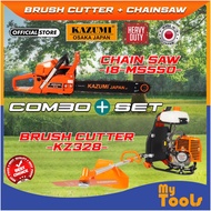 Mytools KAZUMI Heavy Duty Brush Cutter KZ328 + Chainsaw 18" MS550 [COMBO SET]