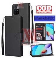XIAOMI REDMI 10 (2022) Leather Flip Cover Wallet Case Kulit - Casing Dompet Case Wallet Leather Flip