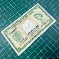 A787 duit kertas zaman British 5 dollar duit lama duit Malaysia lama 5 dollar zaman British