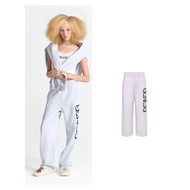 OYZS Skims Snowflake Print Wide-Leg Casual Pants