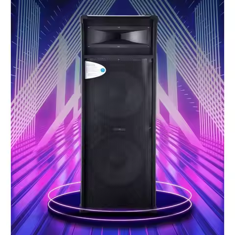 KYYSLB Dual 15 inch Outdoor Stage Sound System, High Power Wedding Meeting KTV Speaker, Professional