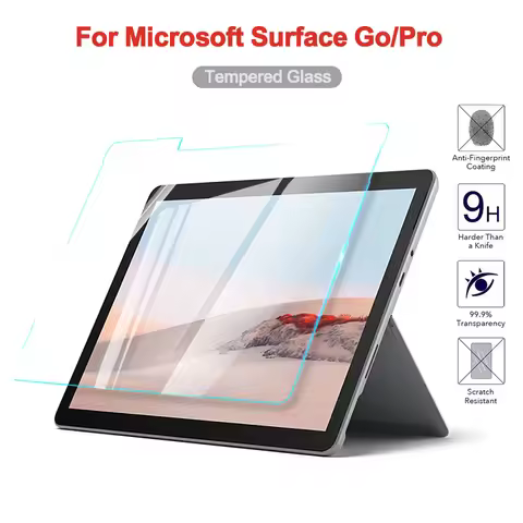 2pcs Tempered Glass For Microsoft Surface Pro 4 5 6 7 8 9 X Tablet Screen Protector For Surface Go 1