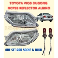 ALBINO Toyota Vios NCP93 Dugong 2008 Red Back Bumper Safety White Reflector Red Halogen Bulb