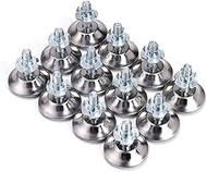Zueyen 12x Furniture Leveling Feet，Adjustable Table Foot Bumpers with Threaded Stem，Screw-in Levelli
