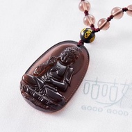 天然冰種髮絲黑曜石守護神(含開光)避邪化煞、保平安、佛牌