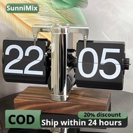 Flip Desk Clock Flip Down Clock Retro Creative Table Clock Mechanical Flip Clock for Desktop Living 