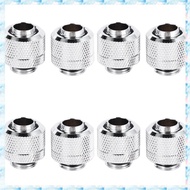 [R Q M U] 8Pc Water Cooling Fittings G1/4 External Thread Pagoda for 9.5X12.7Mm Soft Tube Computer C