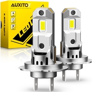 AUXITO 2Pcs Headlight H7 LED Bulb 60W 18000LM Super Bright Wireless for Turbo Car Head Lamp with Fan