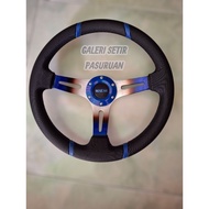 Racing Car Steering Wheel with color plate and strip motif combination 4