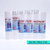 ELIM Filter - Nano Filter 10 inch Sedimen Spun 5 Mikron - 6pcs / Filter Air