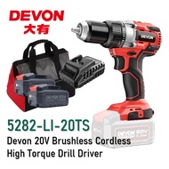 Devon 20V 5282-LI-20TS Brushless Cordless High Torque Drill Driver (120Nm) Option to Purchase 4ah Ba
