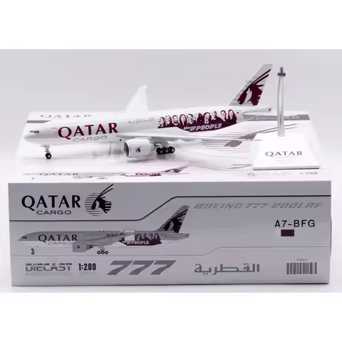 XX20461C Alloy Collectible Plane Gift JC Wings 1:200 Qatar Airways Cargo 'Interactive Series' Boeing